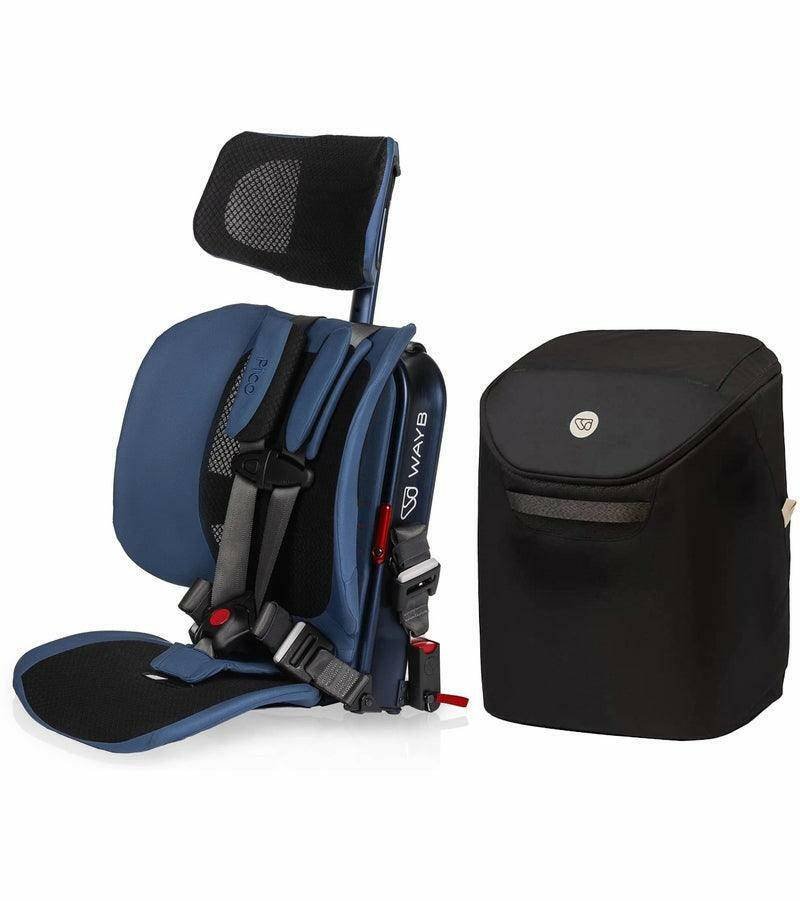 WAYB Pico Portable Car Seat + Carry Bag Bundle - Midnight - Traveling Tikes 