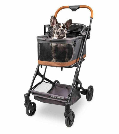 Wonderfold Folding P2 Pet Stroller - Graphite Grey - Traveling Tikes 