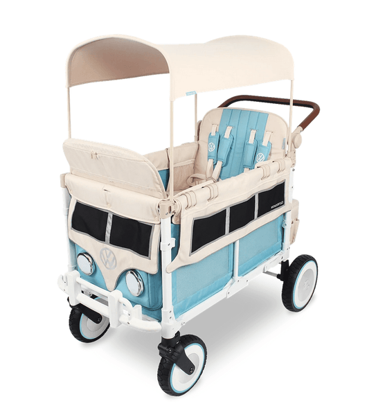 WonderFold VW4 Volkswagen Stroller Wagon - Bondi Blue - Traveling Tikes 