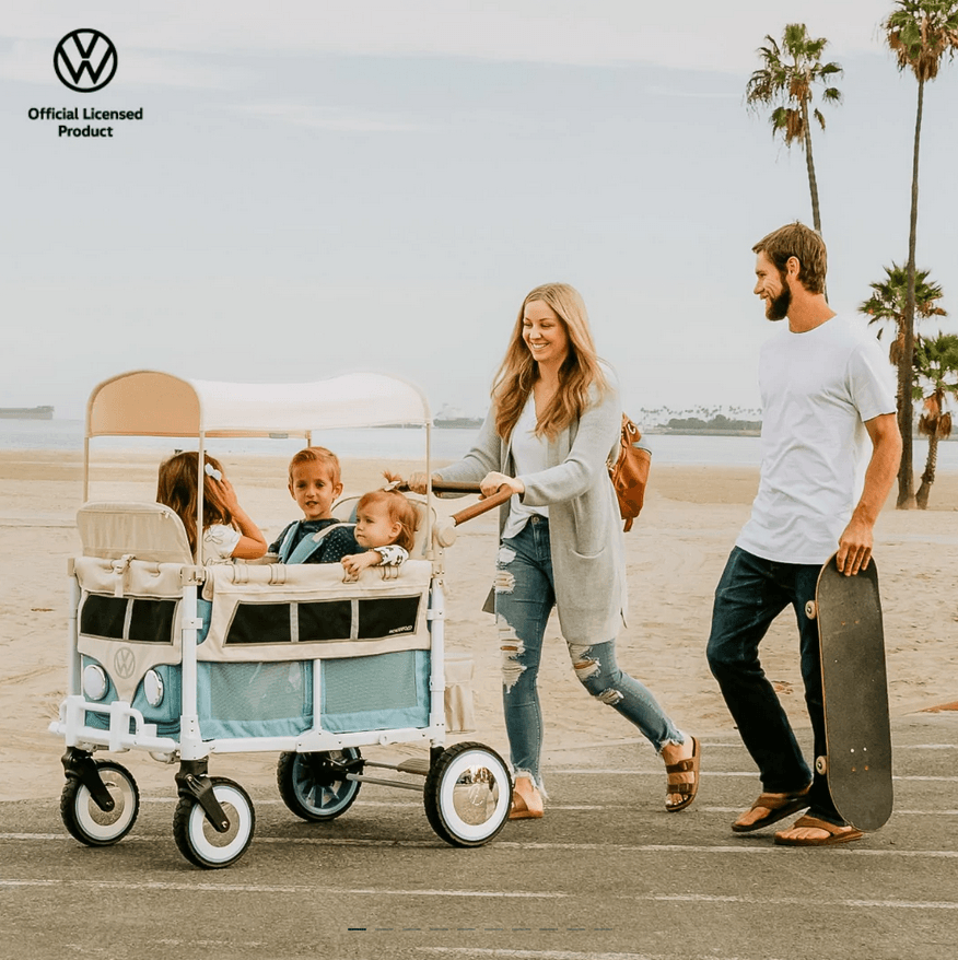 WonderFold VW4 Volkswagen Stroller Wagon - Sage Green - Traveling Tikes 