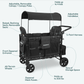 Wonderfold W4 Elite Stroller Wagon - Volcanic Black - Traveling Tikes 