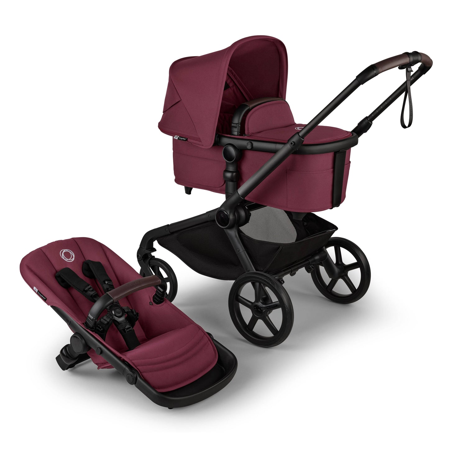 Bugaboo Kangaroo Complete - Black/Dark Cherry-Dark Cherry