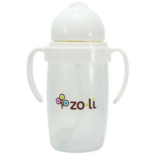 ZoLi BOT 10 oz. Straw Sippy Cup-White - Traveling Tikes 