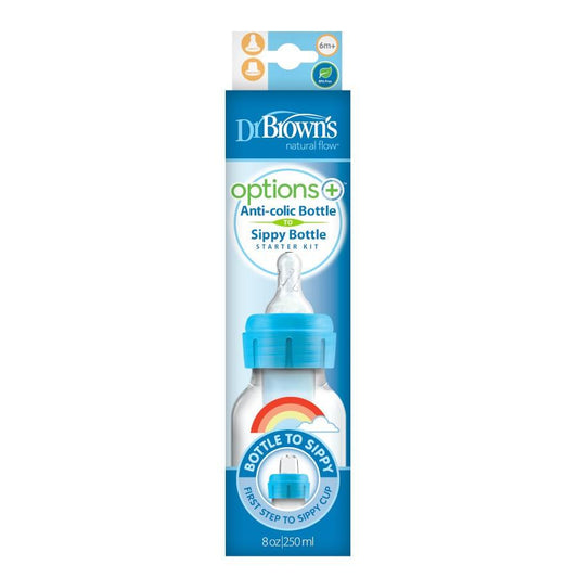 Dr. Brown’s Options+ Baby Bottle and Sippy Spout, Sippy Bottle Starter Kit-8oz - Traveling Tikes 