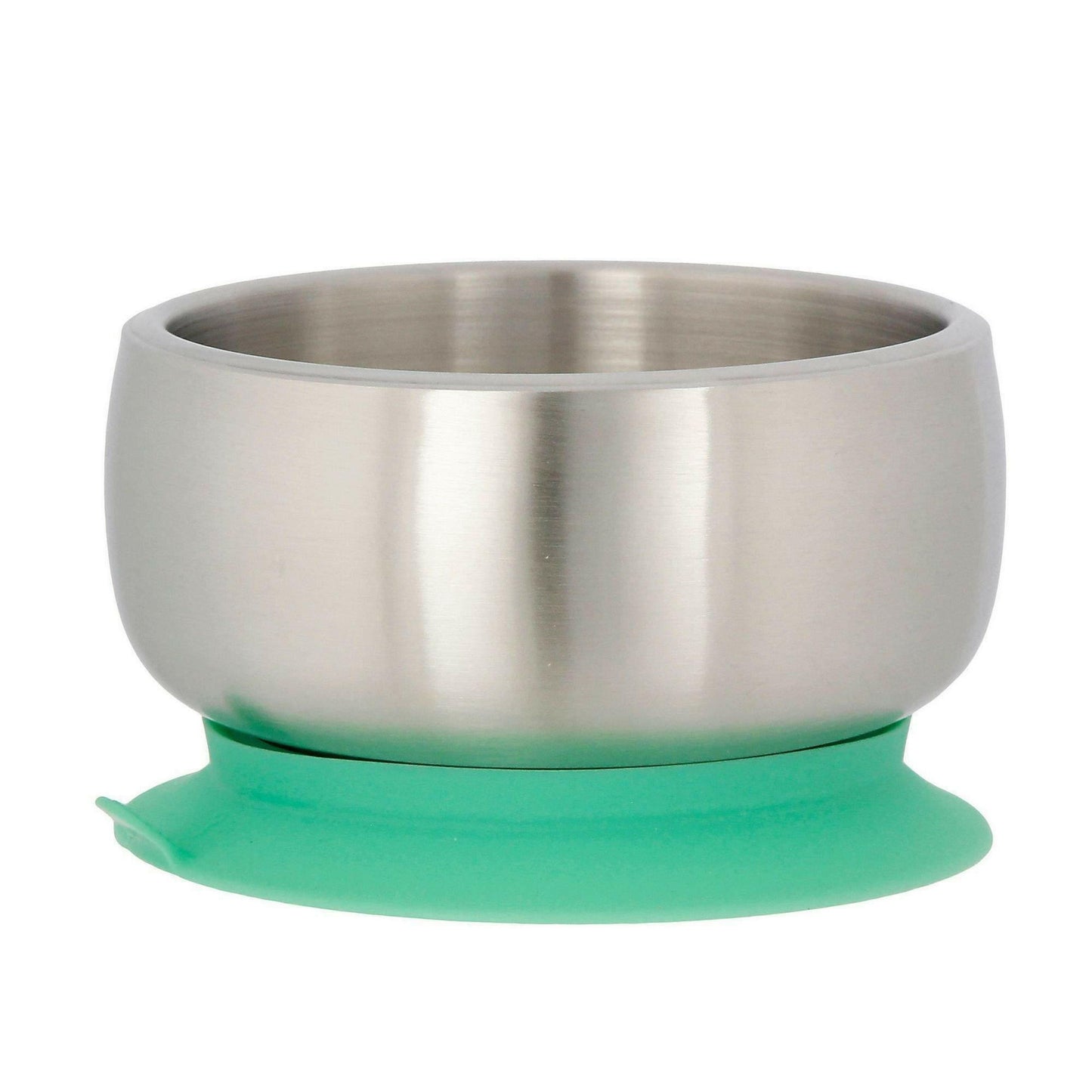 Avanchy Stainless Steel Suction Baby Bowl + Air Tight Lid - Green - Traveling Tikes 