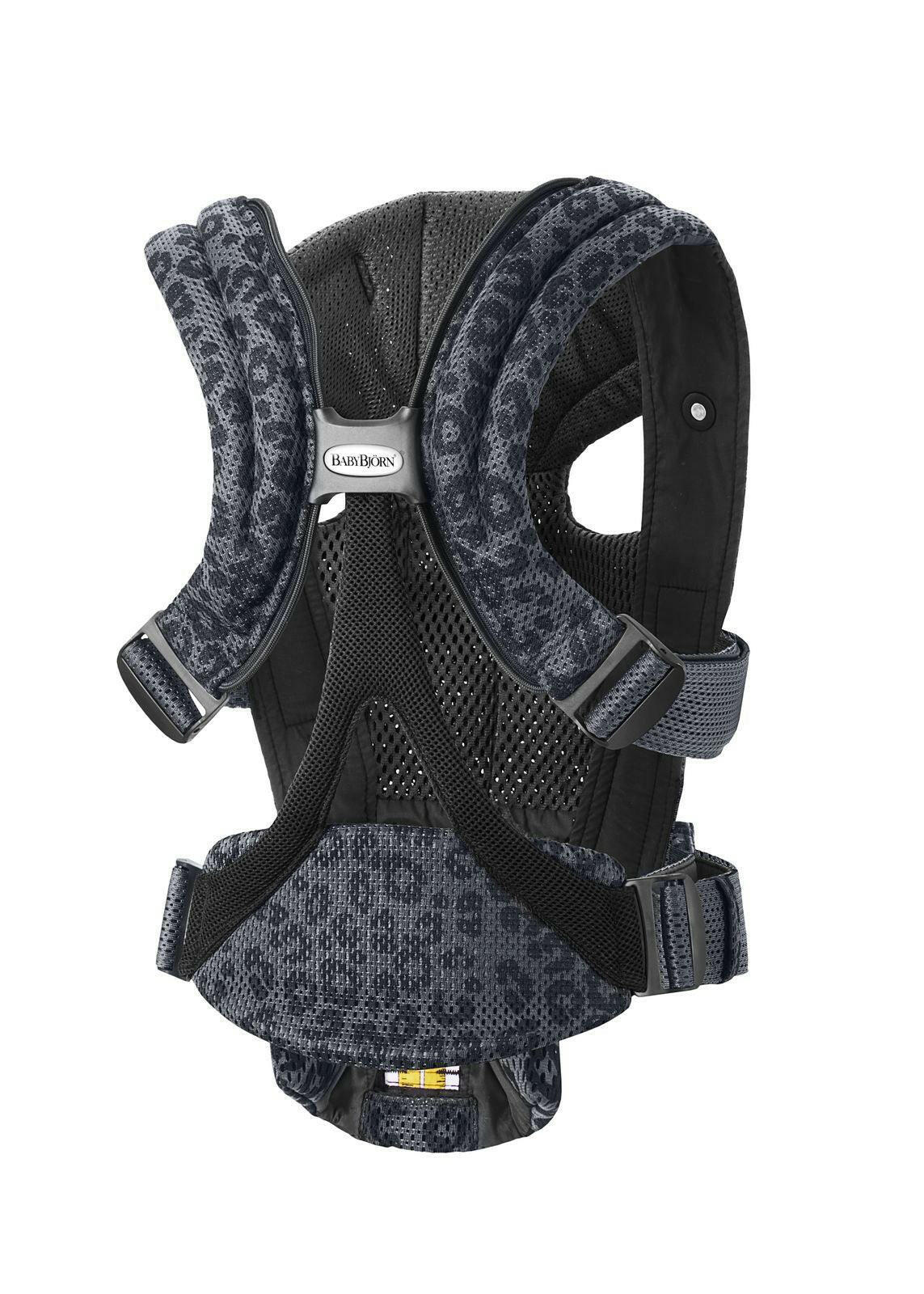 Baby Bjorn Baby Carrier Free 3D Mesh - Anthracite Leopard - Traveling Tikes 
