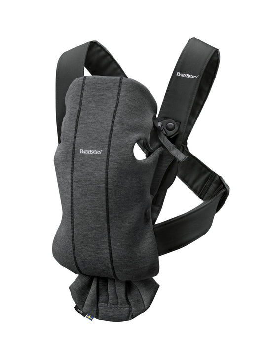 Baby Bjorn Baby Carrier Mini, 3D Jersey - Charcoal - Traveling Tikes 