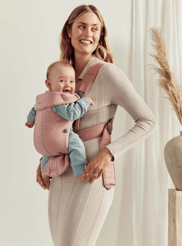 Baby Bjorn Baby Carrier Mini 3D Jersey- Light Pink - Traveling Tikes 