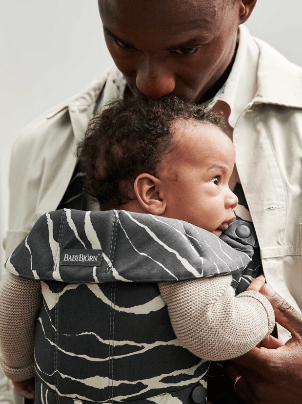 Baby Bjorn Baby Carrier Mini Cotton - Anthracite Landscape - Traveling Tikes 