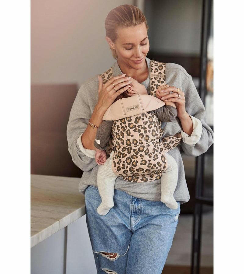 Baby Bjorn Baby Carrier Mini, Cotton - Beige Leopard - Traveling Tikes 