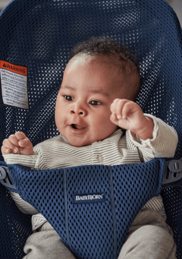 Baby Bjorn Bouncer Bliss Mesh - Navy Blue - Traveling Tikes 