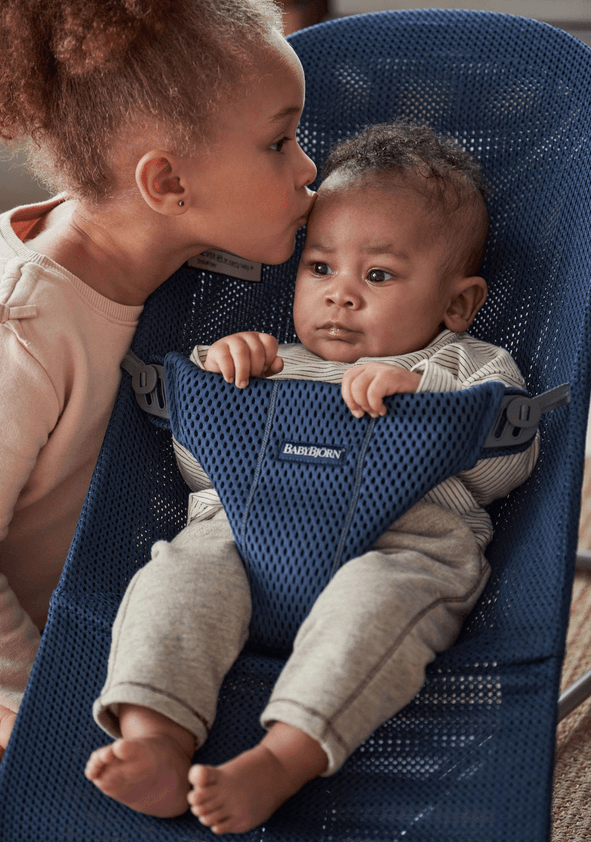 Baby Bjorn Bouncer Bliss Mesh - Navy Blue - Traveling Tikes 