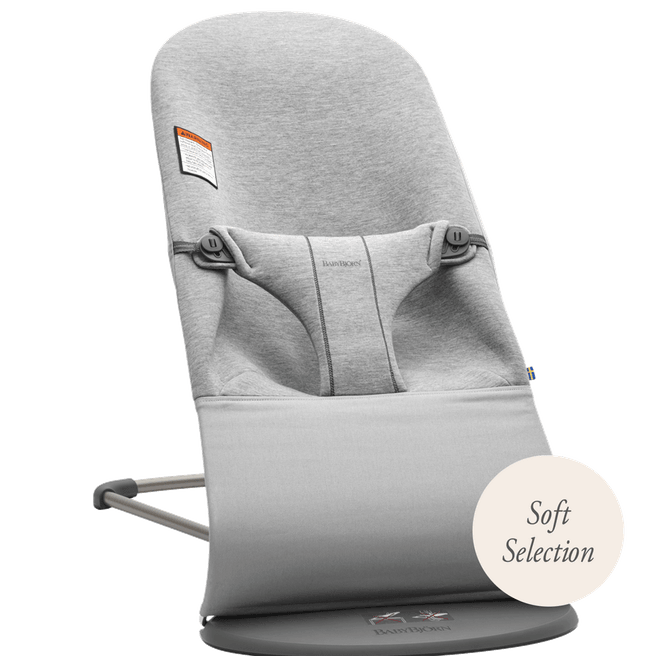 Baby Bjorn Bouncer Bliss - Soft Selection - Light Gray 3D Jersey - Traveling Tikes 