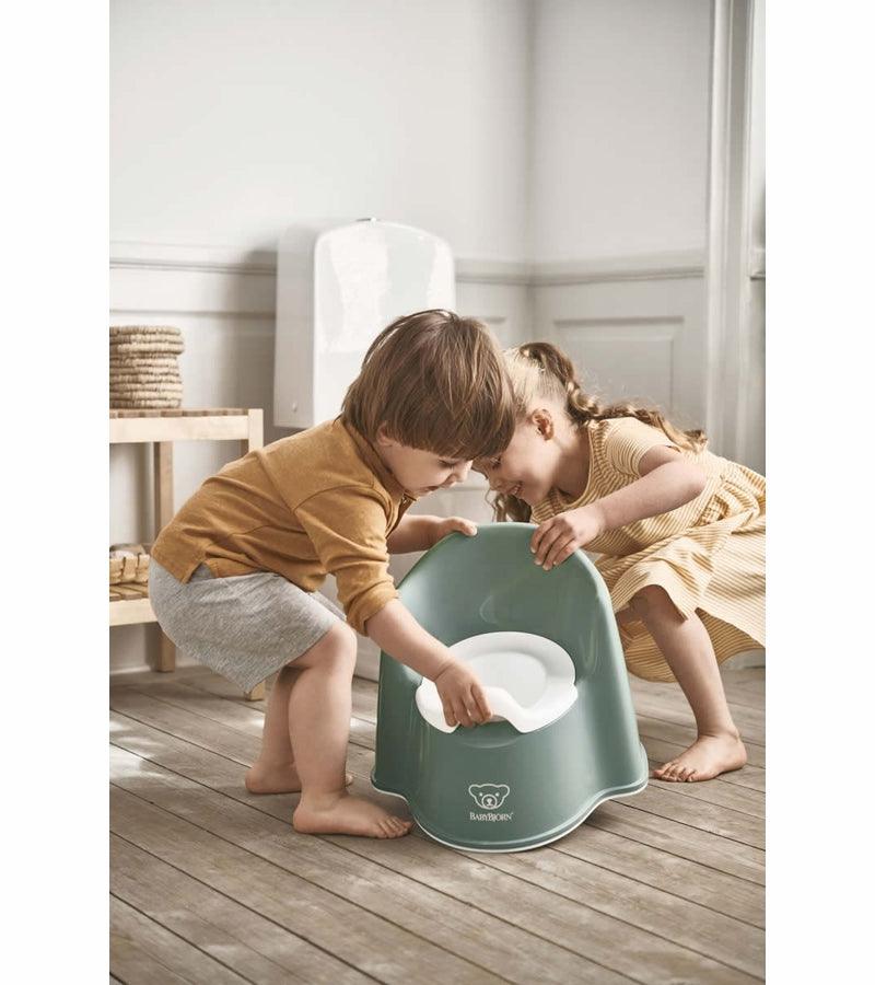 Baby Bjorn Potty Chair - Deep Green/White - Traveling Tikes 