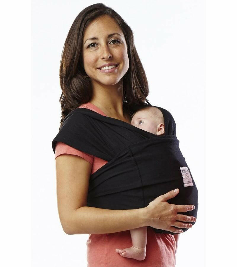 Baby K'Tan Baby Carrier in Basic Black - Xtra Small - Traveling Tikes 