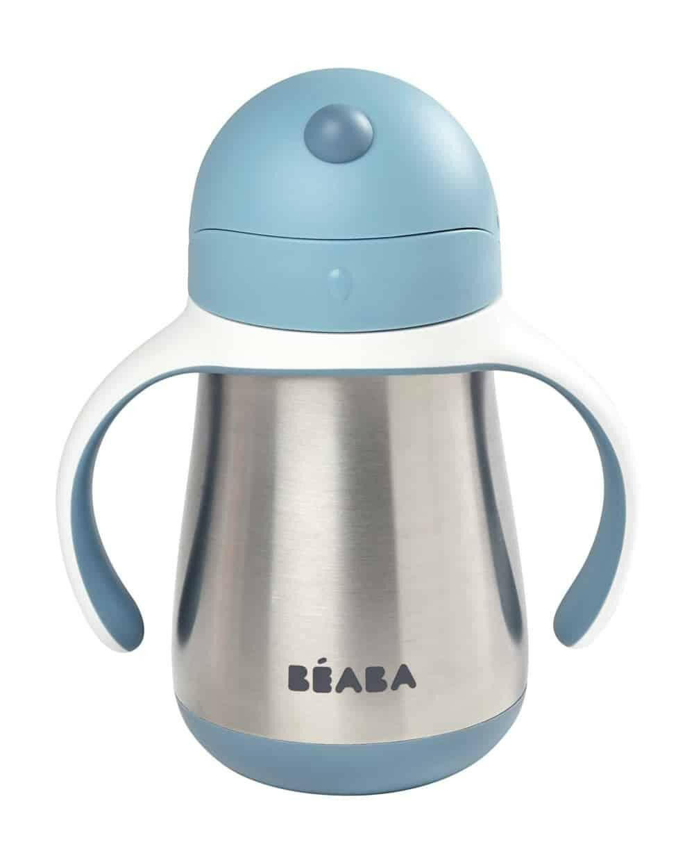 Beaba Stainless Steel Straw Sippy Cup – Rain - Traveling Tikes 