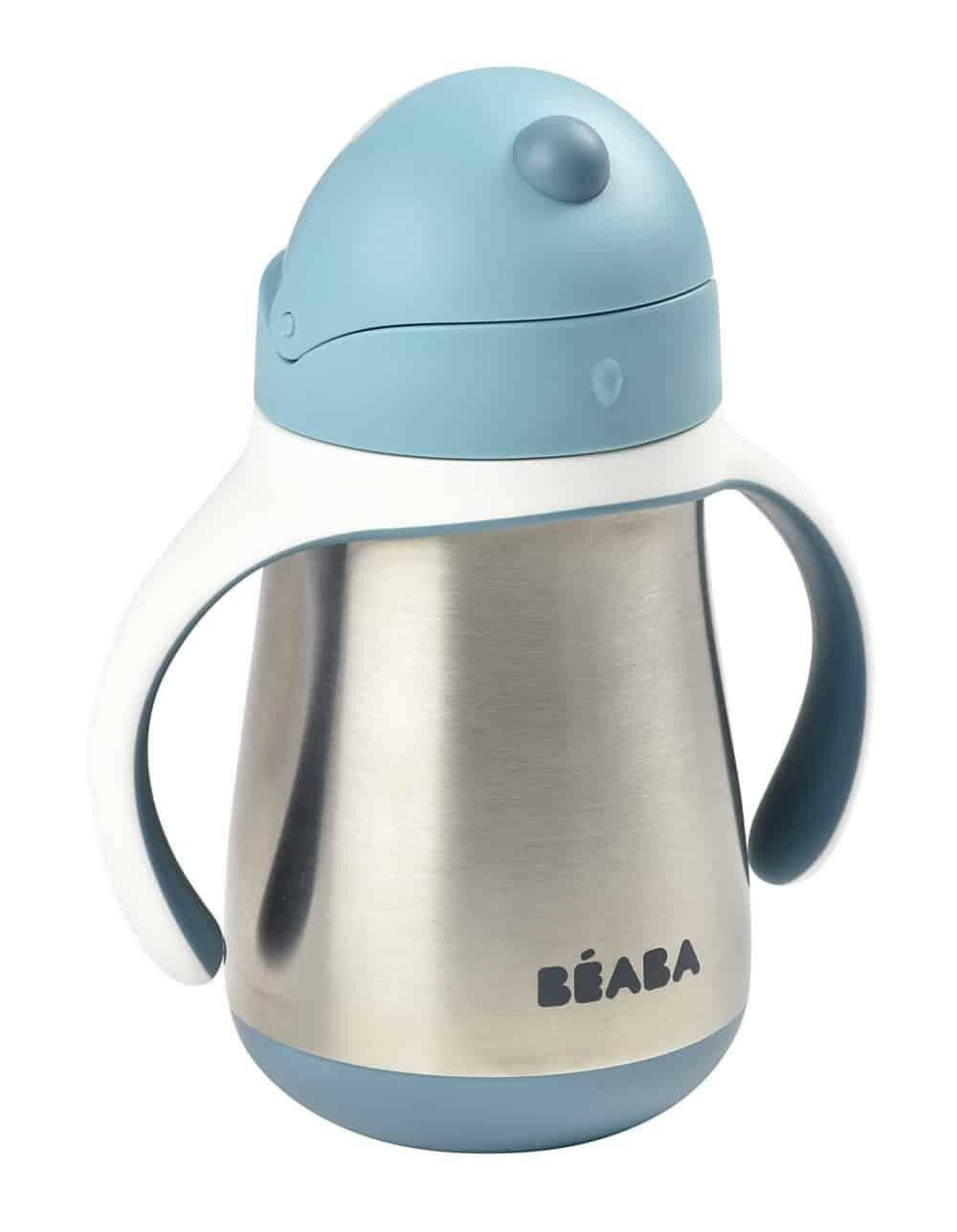 Beaba Stainless Steel Straw Sippy Cup – Rain - Traveling Tikes 