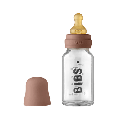 BIBS Baby Glass Bottle Complete Set 110ml - Woodchuck - Traveling Tikes 