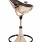Bloom Fresco Chrome High Chair - Rose Gold Frame/Midnight Black Seat Pad (Leatherette) - Traveling Tikes 