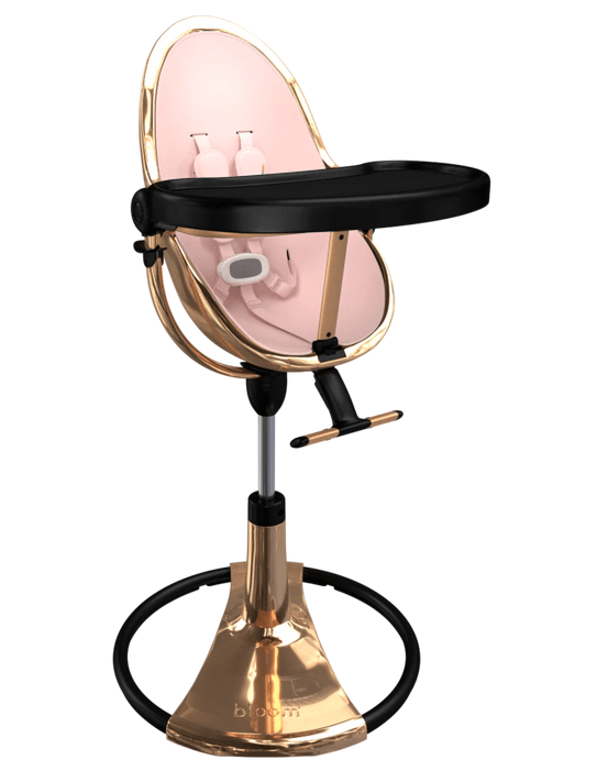 Bloom Fresco Rose Gold Base High Chair-Rosewater - Traveling Tikes 