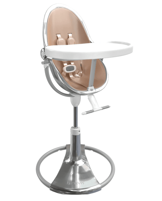 Bloom Fresco Silver Base High Chair-Rose Gold - Traveling Tikes 