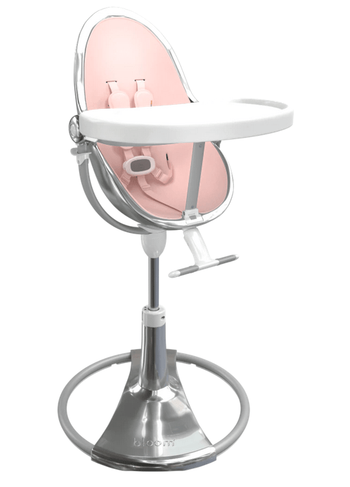 Bloom Fresco Silver Base High Chair-Rosewater - Traveling Tikes 