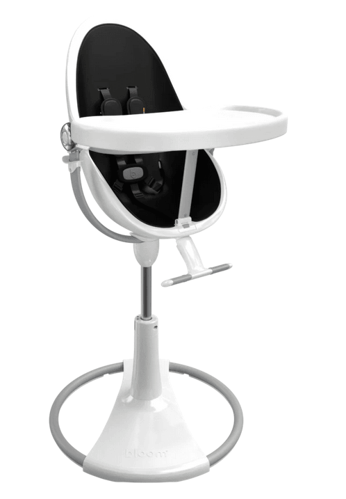 Bloom Fresco White Base High Chair-Midnight Black - Traveling Tikes 
