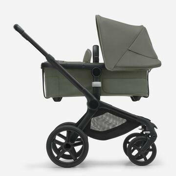 Bugaboo Fox5 Stroller - Forest Green Sun Canopy, Forest Green Fabrics, Black Chassis - Traveling Tikes 