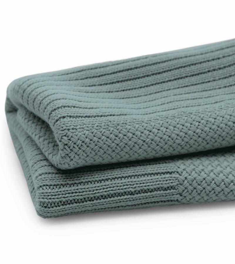 Bugaboo Soft Wool Blanket - Petrol Blue Melange - Traveling Tikes 
