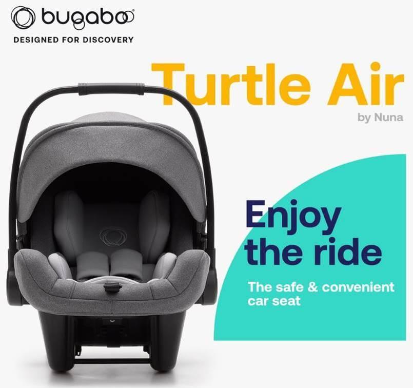 Bugaboo Turtle Air by Nuna Infant Car Seat + Base - Black - Traveling Tikes 