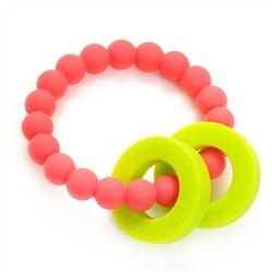 Chewbeads Baby Mulberry Teether - Punchy Pink - Traveling Tikes 
