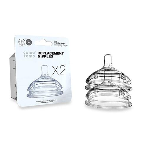 Comotomo Replacement Nipple 2-Pack - Fast Flow - Traveling Tikes 