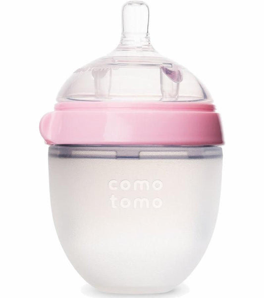 Comotomo Silicone Bottle 5oz- Pink - Traveling Tikes 