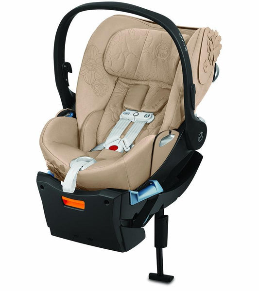 Cybex Cloud Q Sensorsafe Reclining Infant Car Seat - Simply Flowers - Nude Beige - Traveling Tikes 