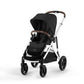 Cybex Gazelle S 2 Stroller – Silver Frame with Moon Black Seat - Traveling Tikes 