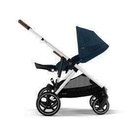 Cybex Gazelle S 2 Stroller – Silver Frame with Ocean Blue Seat - Traveling Tikes 