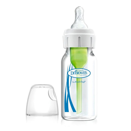 Dr. Brown’s Natural Flow® Options+™ Anti-colic GLASS Baby Bottle 4oz - Traveling Tikes 