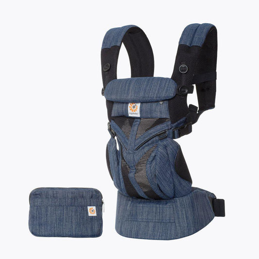 ErgoBaby 4 Position 360 Cool Air Carrier-Indigo Weave - Traveling Tikes 