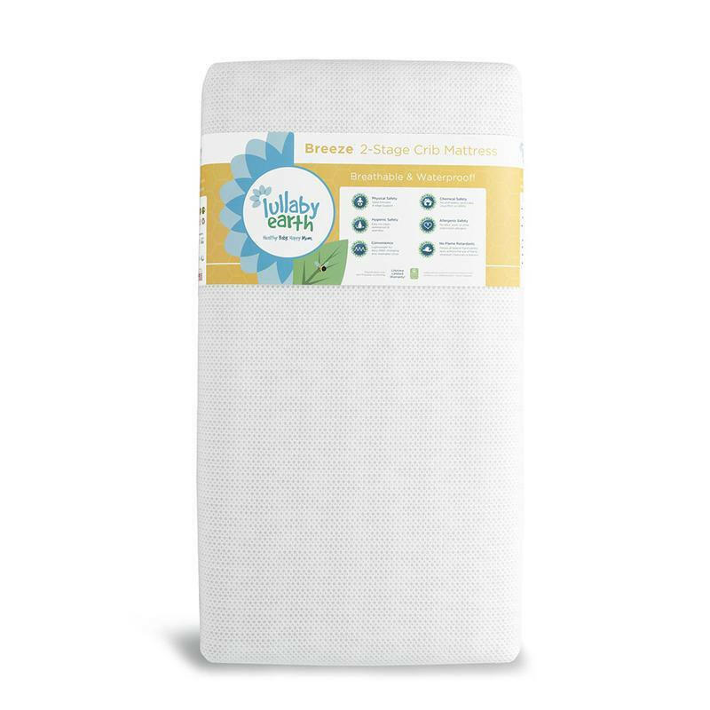 Lullaby Baby Breeze Air Breathable Crib Mattress 2-Stage w/Breathable Pad - Traveling Tikes 