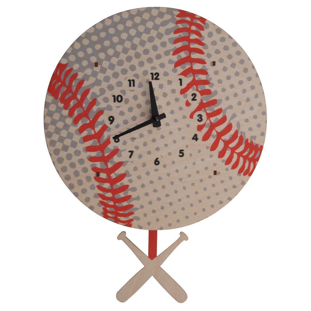 Modern Moose Pendulum Clock - Baseball - Traveling Tikes 