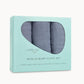 Natemia Ultra Soft Muslin Bamboo Burp Cloths - 3 Pack - Folkstone Grey - Traveling Tikes 