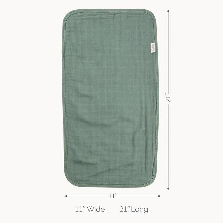 Natemia Ultra Soft Muslin Bamboo Burp Cloths - 3 Pack - Lily Pad - Traveling Tikes 