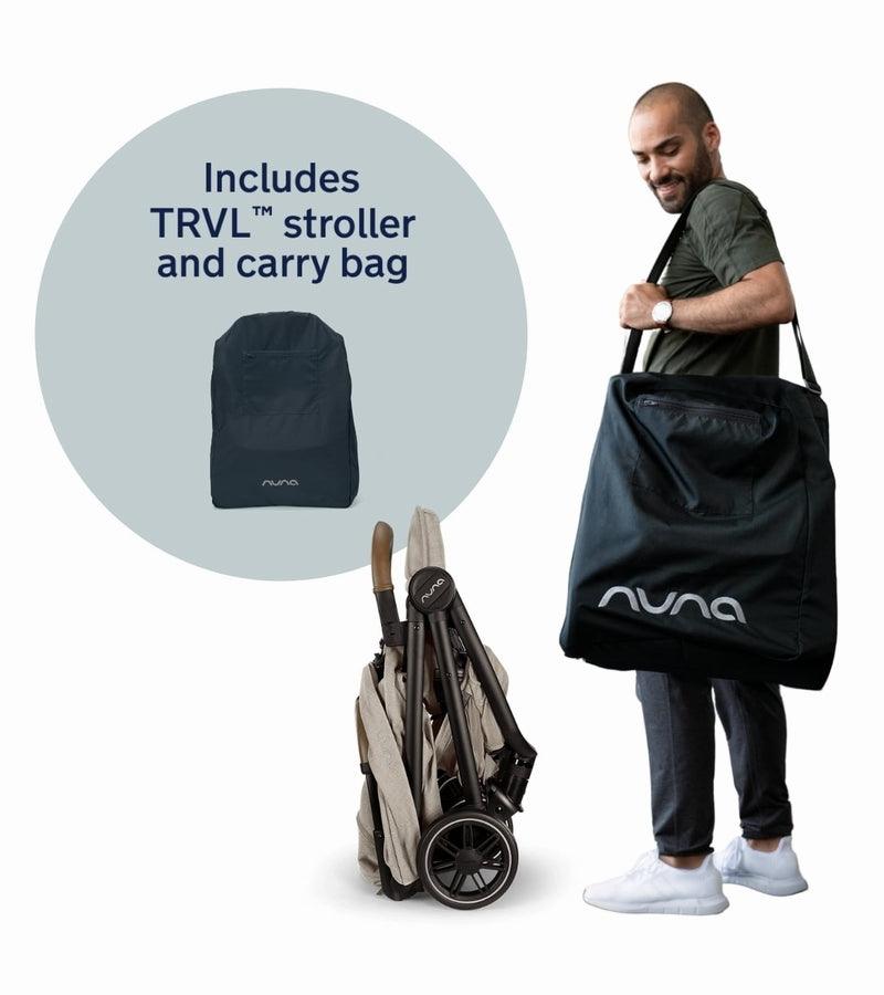 Nuna TRVL Self-Folding Compact Stroller - Camel - Traveling Tikes 