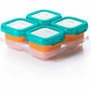 OXO Tot Baby Glass Baby Blocks Storage Containers, 4 oz - Teal - Traveling Tikes 