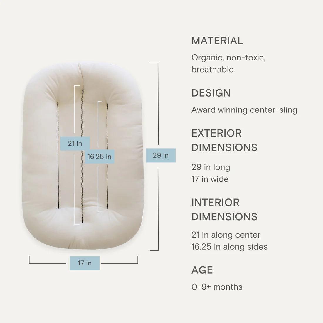 Snuggle Me Infant Lounger | Natural - Traveling Tikes 