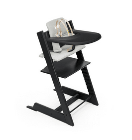 Stokke Tripp Trapp Complete Black w Nordic Grey and Tray - Traveling Tikes 