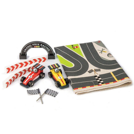 Tender Leaf Toys Formula One Racing Playmat - Traveling Tikes 
