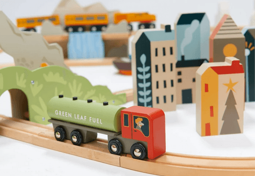 Tender Leaf Toys Mountain View Train set - Traveling Tikes 
