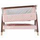 Tutti Bambini CoZee Luxe Bedside Crib - Walnut / Blush - Traveling Tikes 