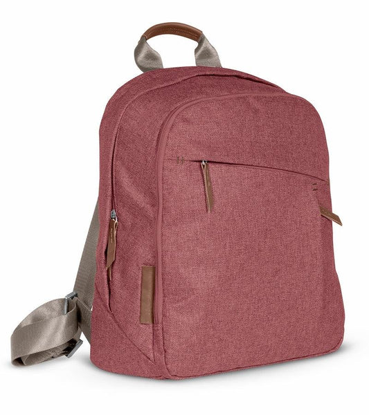 UPPAbaby Changing Backpack - Lucy (Rosewood Melange / Saddle Leather) - Traveling Tikes 